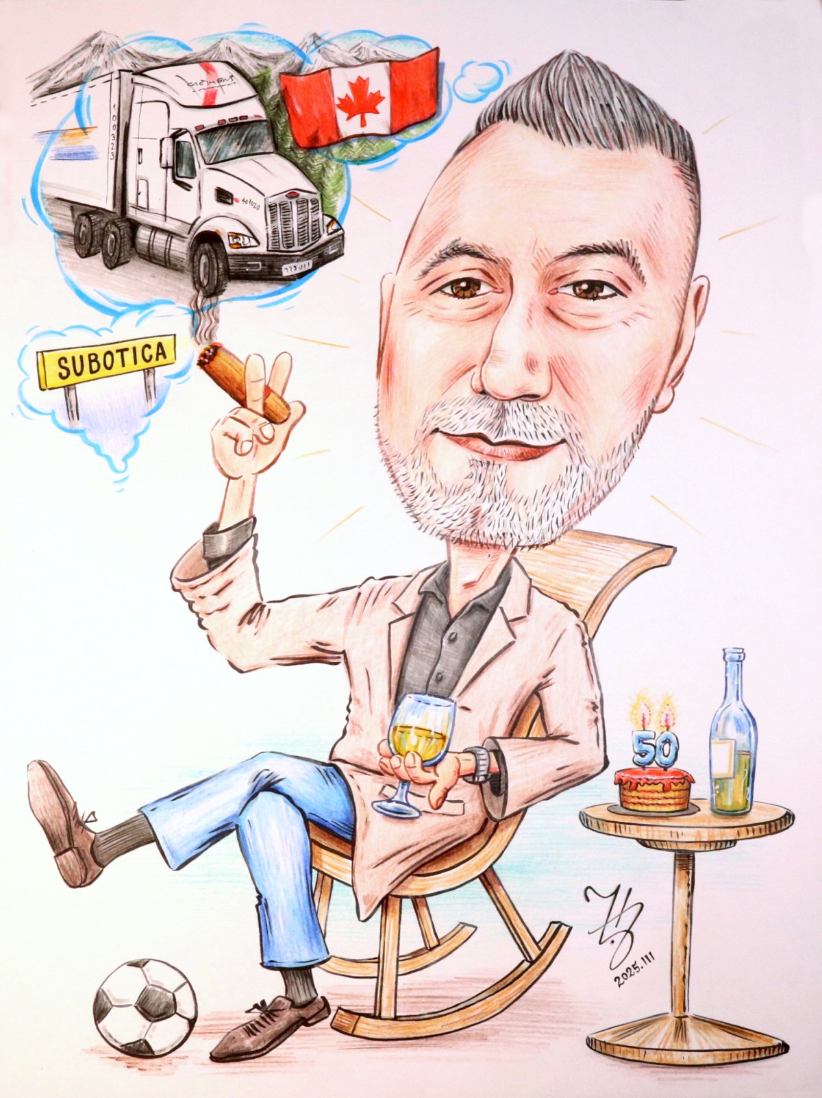 TRUCK DRIVER - PORTRAIT CARICATURE