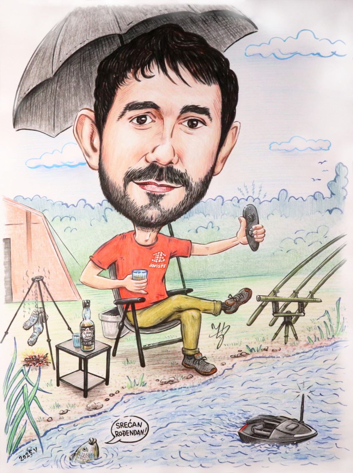 FISHERMAN - PORTRAIT CARICATURE
