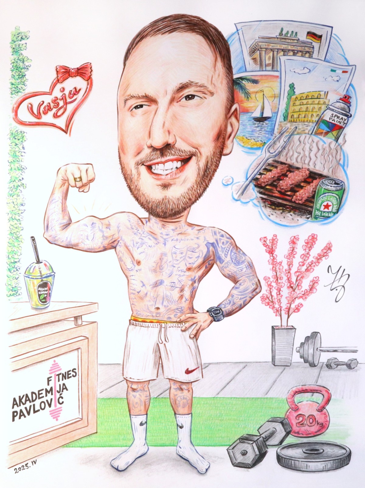 FITNESS COACH STRAHINJA - PORTRAIT CARICATURE