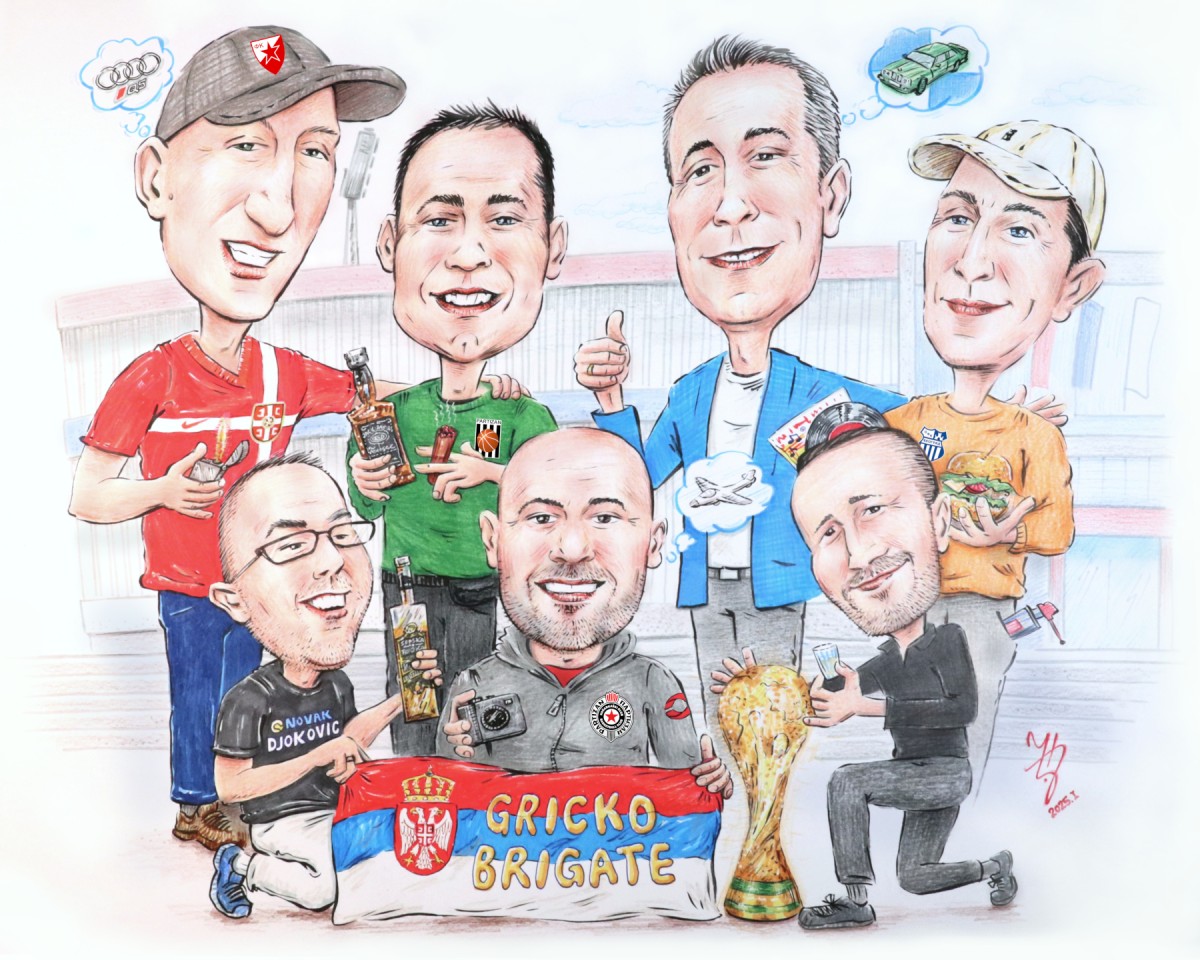 FOOTBALL FANS - PORTRAIT CARICATURE