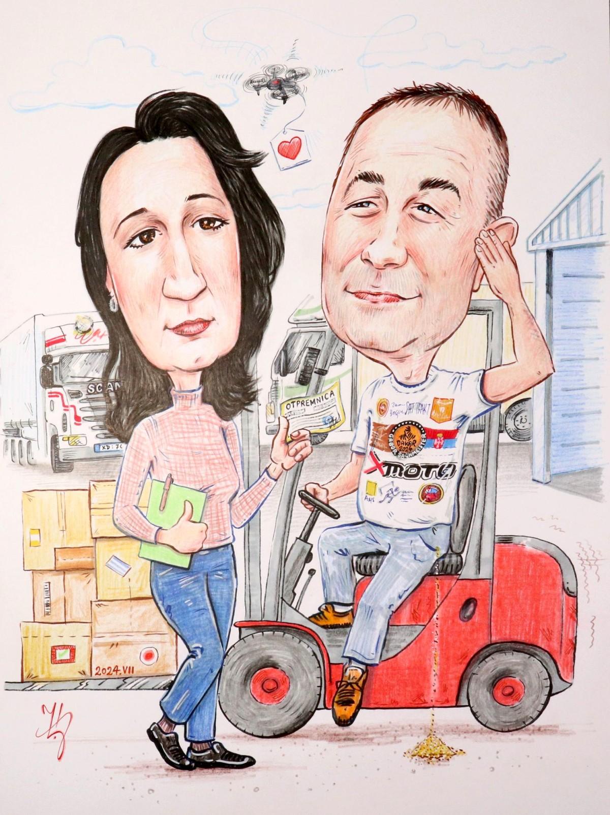 ANNIVERSARY PORTRAIT CARICATURE