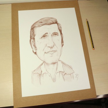 CARICATURES FOR EXHIBITION AT EUROPEAN FILM FESTIVAL PALIC, drawing DJUKAN ~ CARICATURES