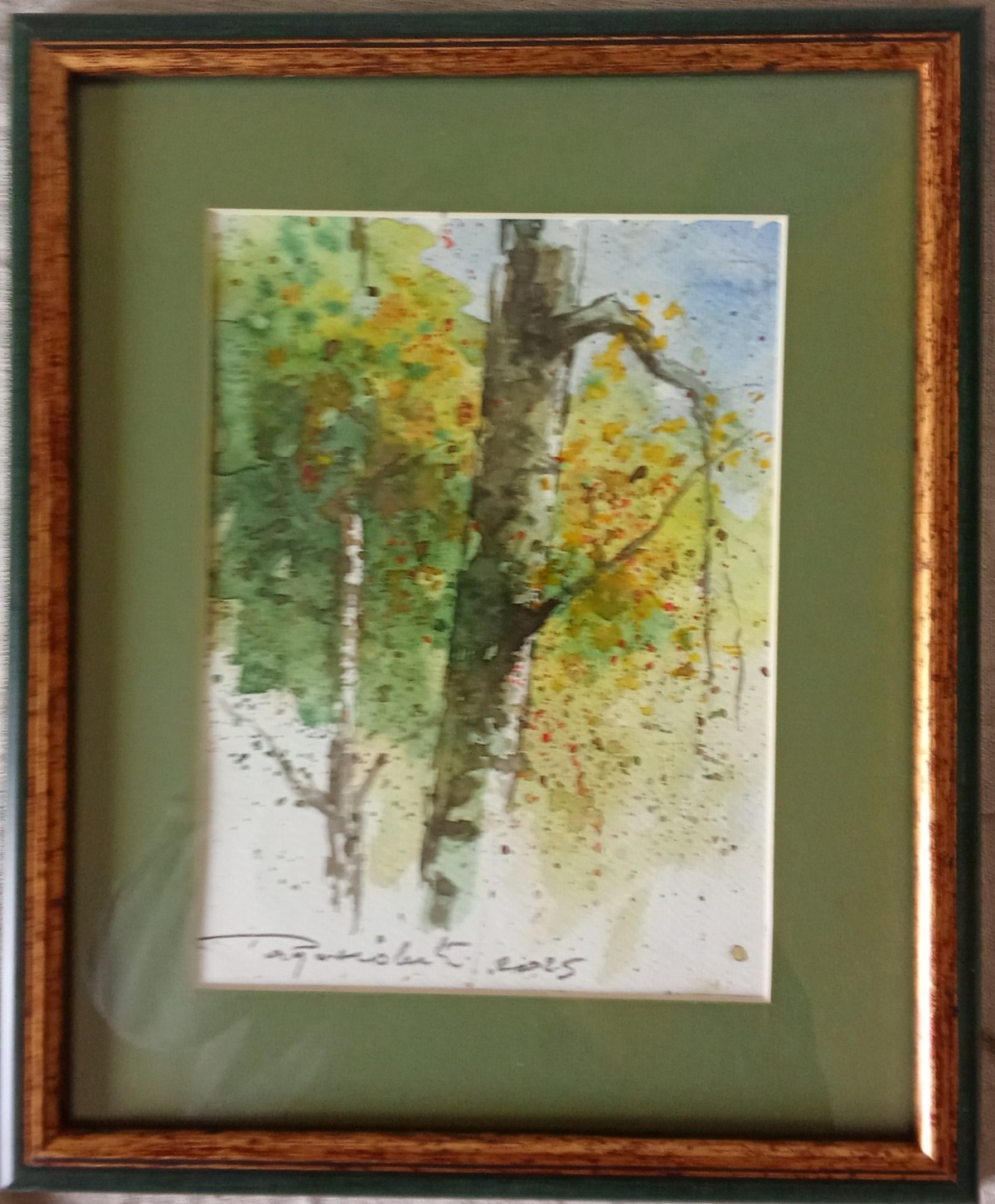 birch aquarelle