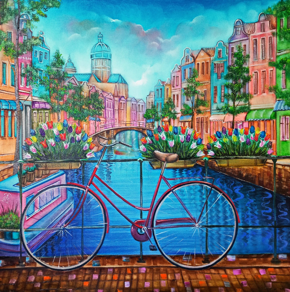 Amsterdam ,red bike