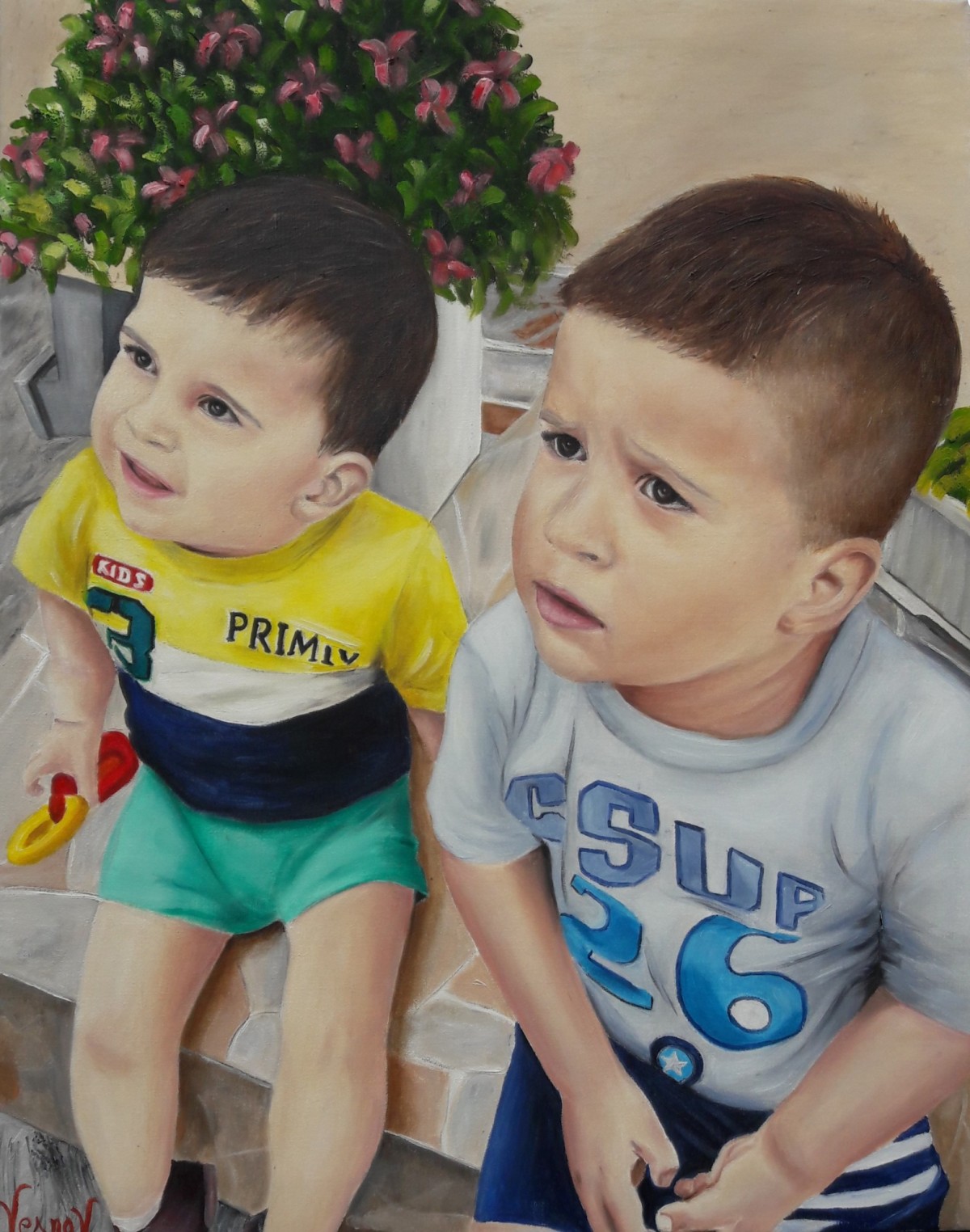 Portrait of a two boy