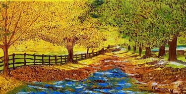 Golden leaves-green magic autumn dream by Lazarevic Sinisa