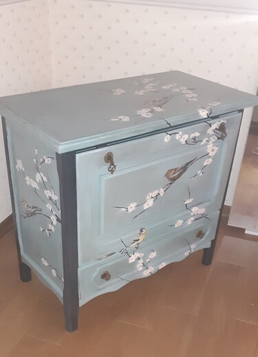 Painted chest of drawers, painting Perovic Vesna