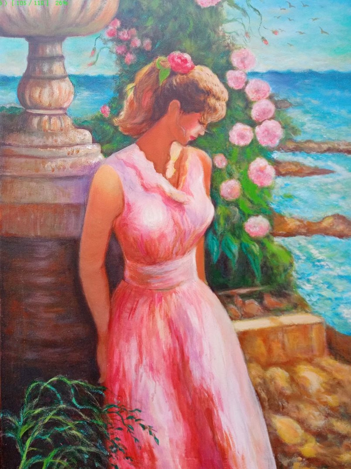 Devojka u roze haljini