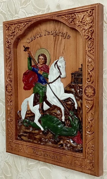 Icon of St George, carving Danijela Markovic