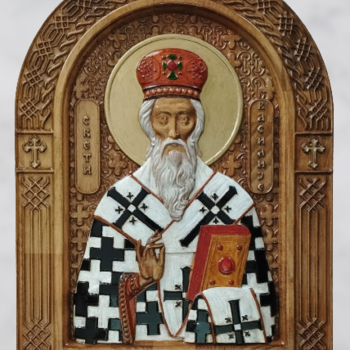 Icon of St Vasil of Ostrog by Danijela Markovic