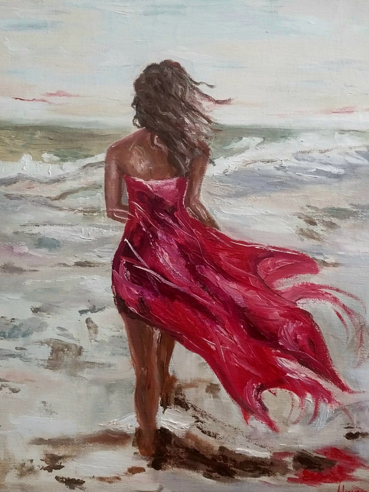 Lady in red