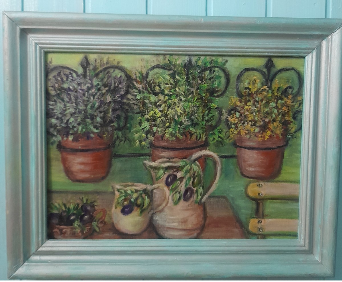 Flowers on terrace