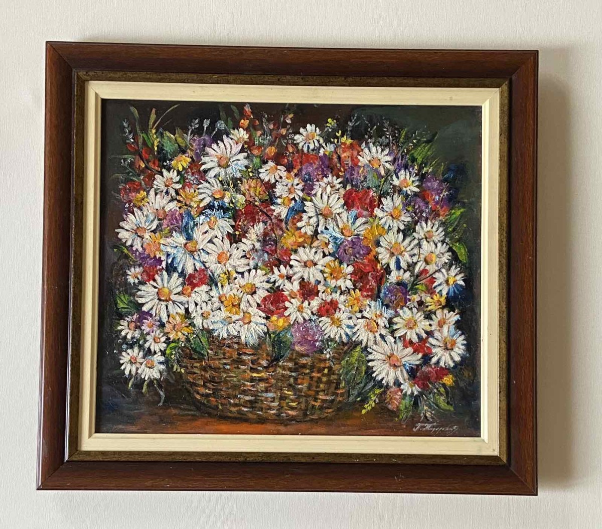 Field flowers in a basket