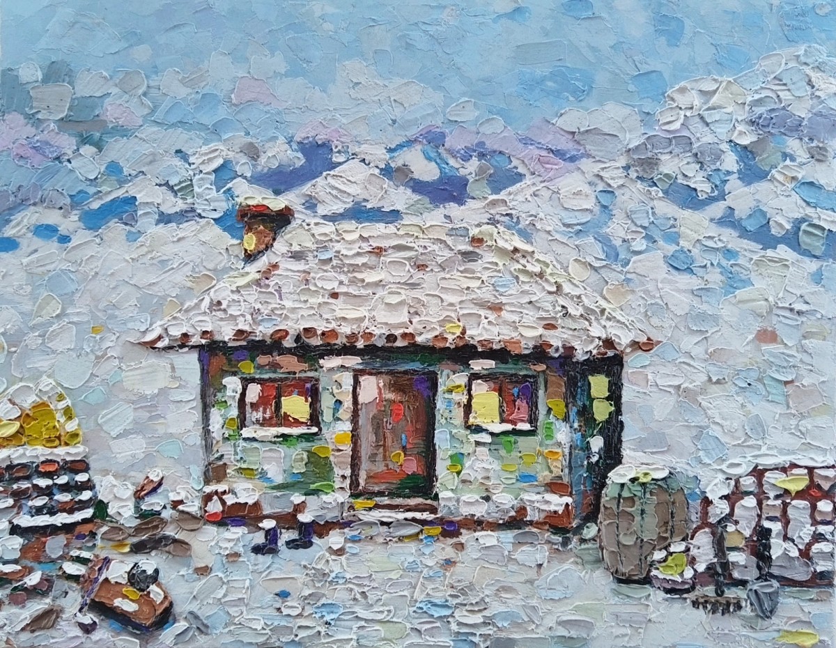 The winter on mountain