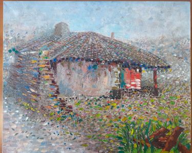 House near road by Lidija Cvetkovic Jancic