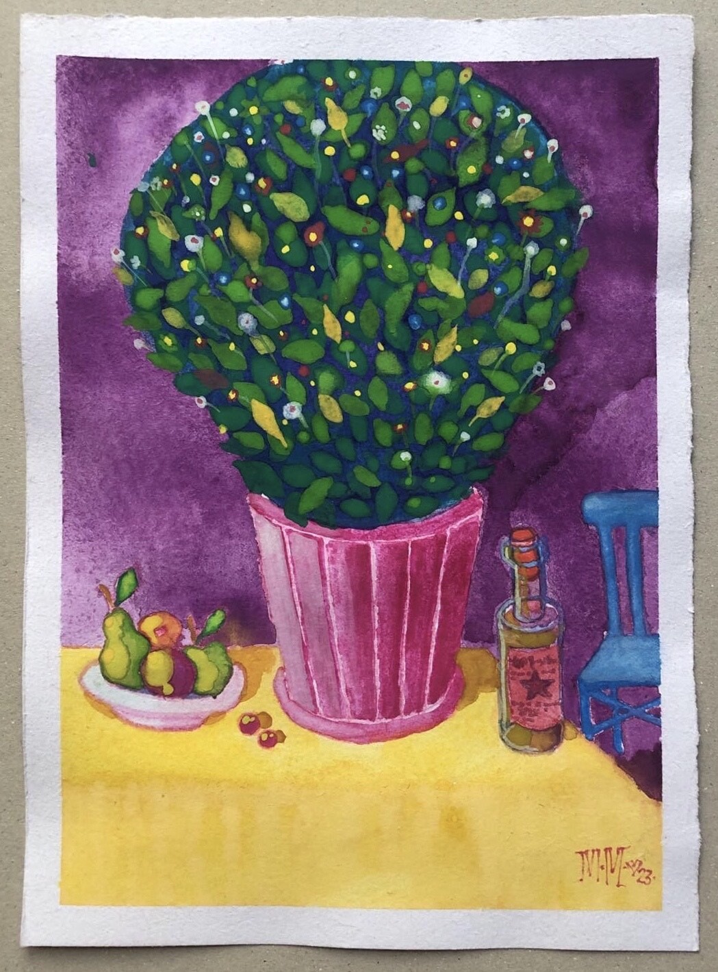 on the table
