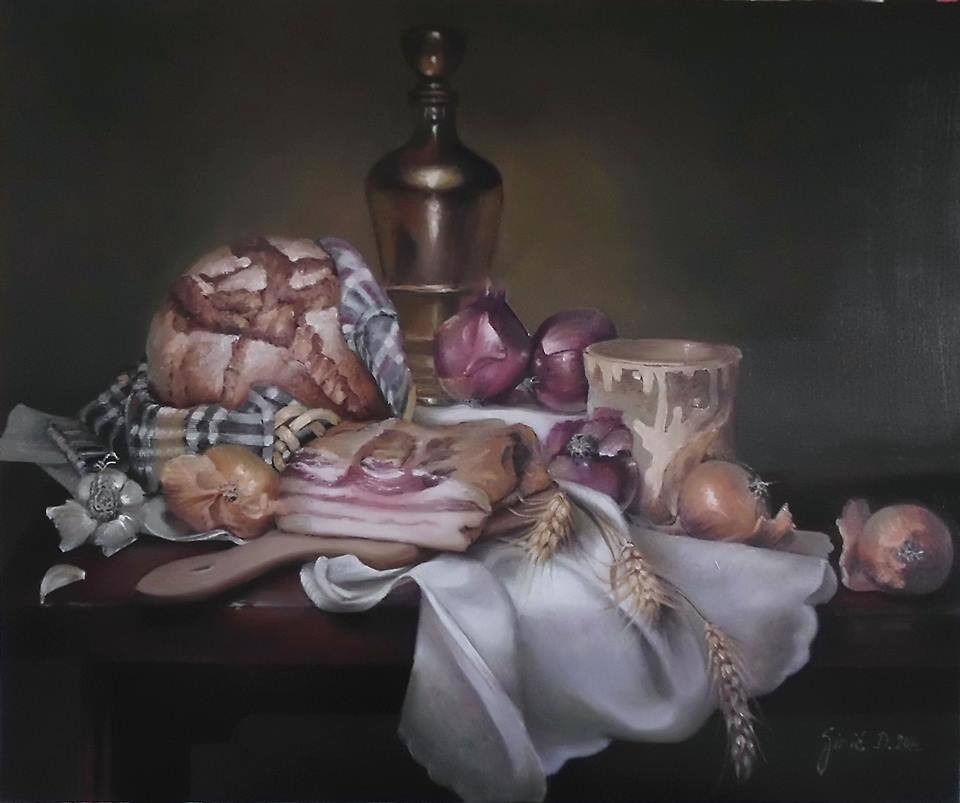 Village still life- oil on canvas 40x50cm