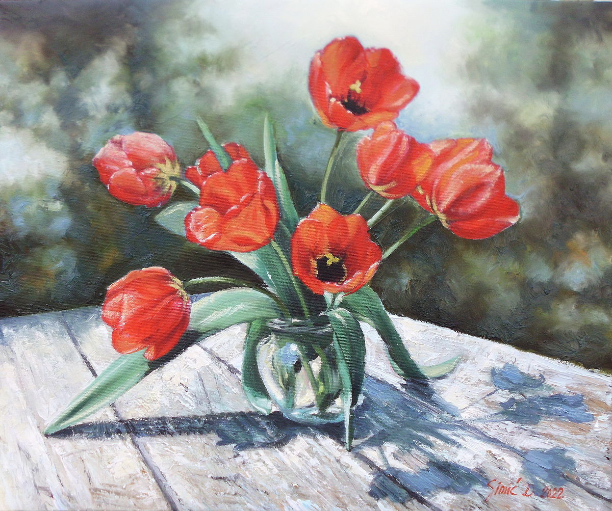 Tulips- oil on canvas 41x50cm
