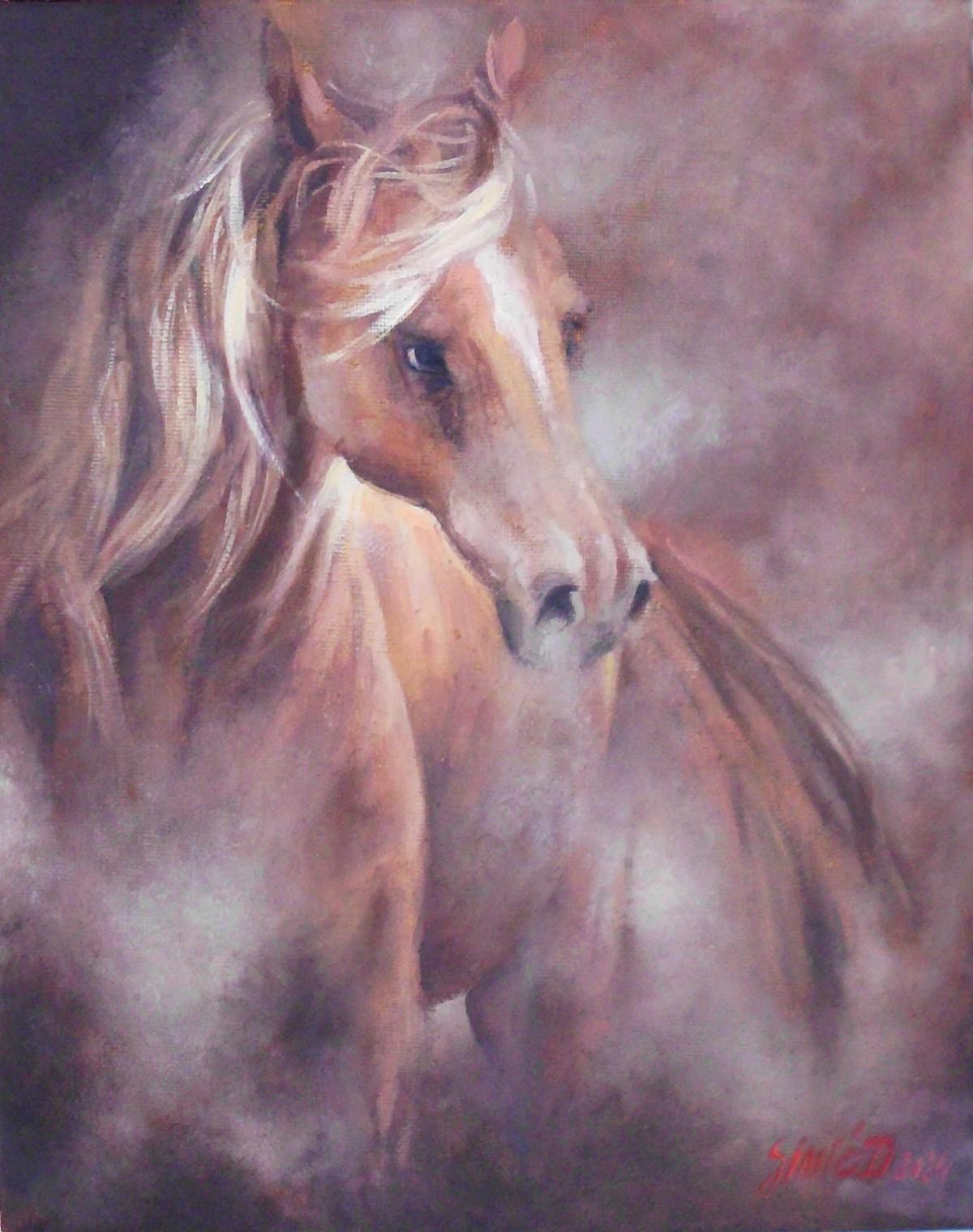 Horse- oil on laminated canvas 24x30cm