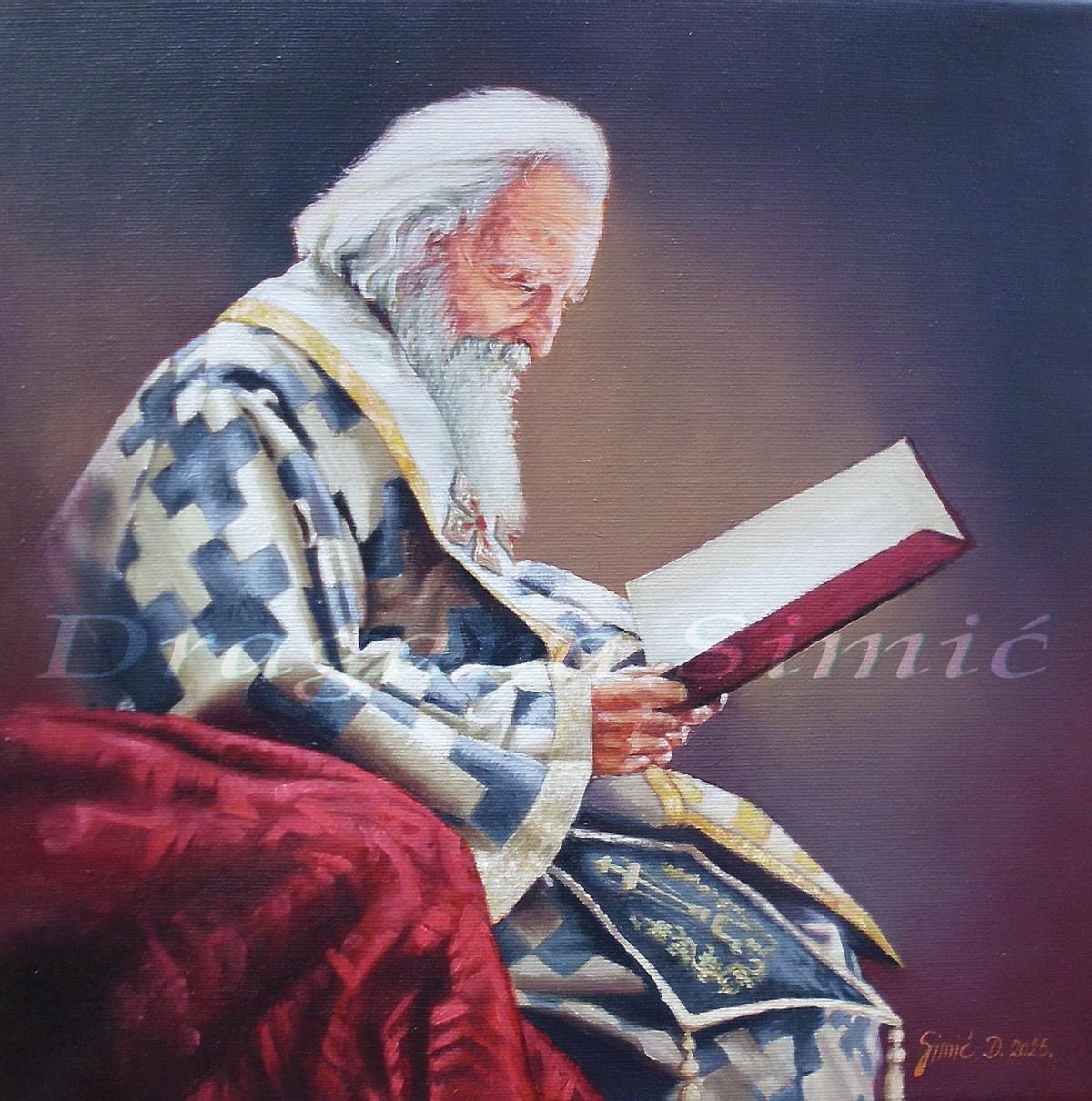 Portrait of Patriarch Paul- oil on canvas, 40x40cm