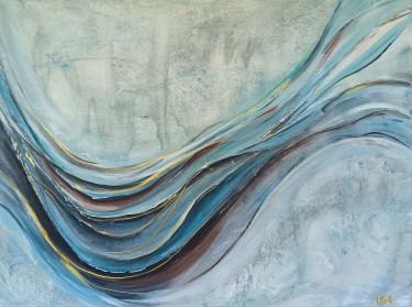 Апстракција у хладним бојама Туга акрил, autor Uliana Saiapina