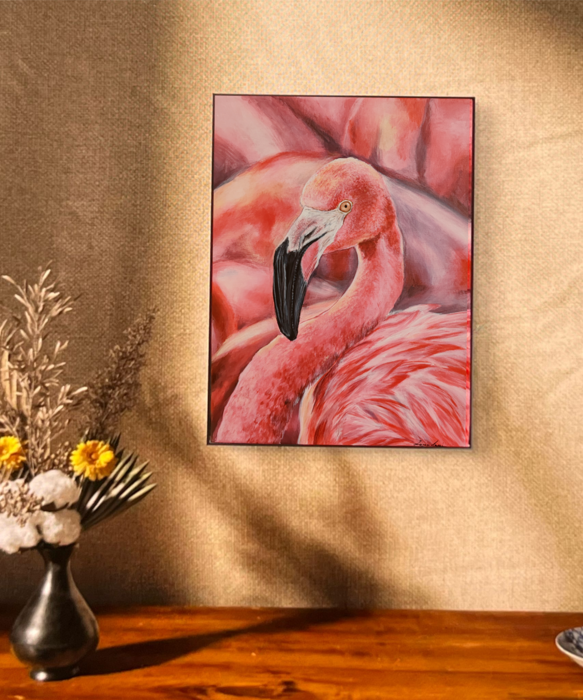 Painting flamingo