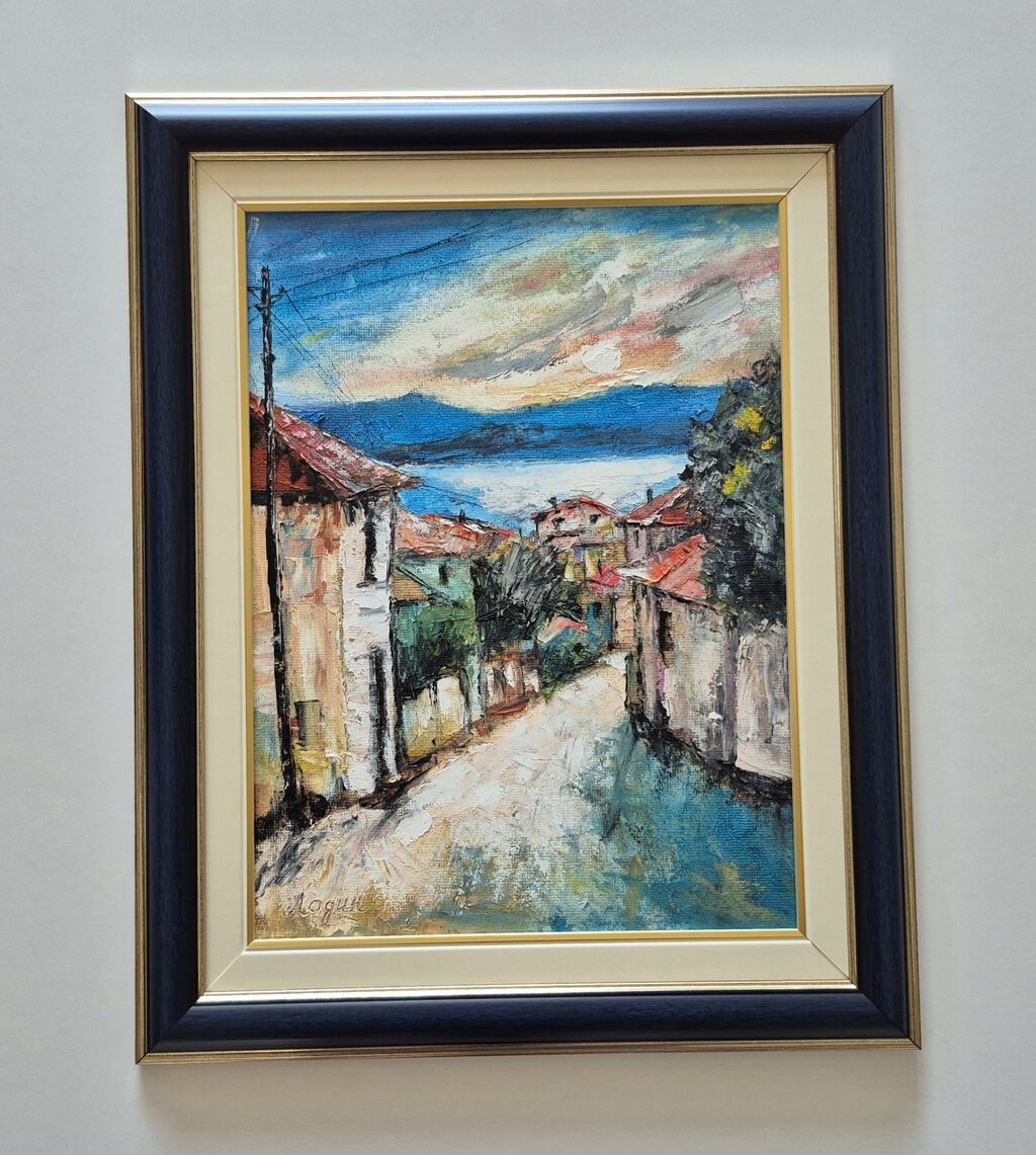Oil on hardboard - Shortcut to the sea, beautiful painting