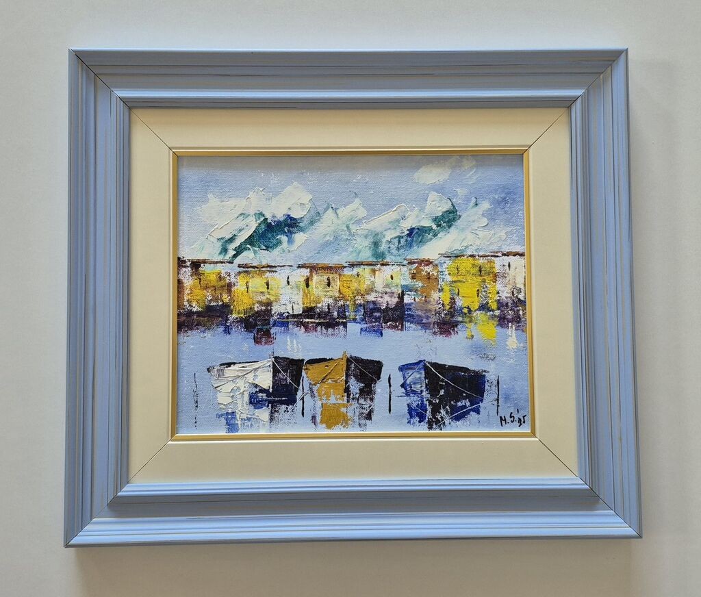 Oil on canvas - In the notes of the sea, a beautiful painting
