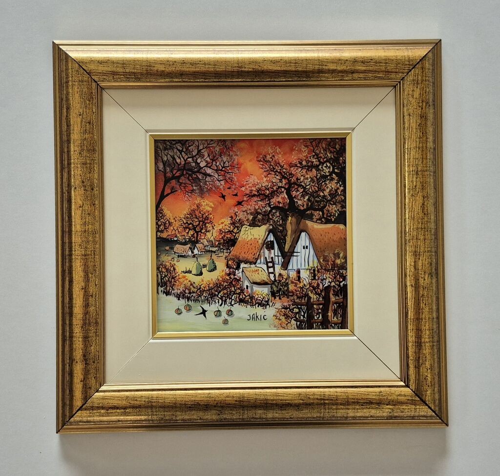 Naiva, oil on glass - Golden autumn