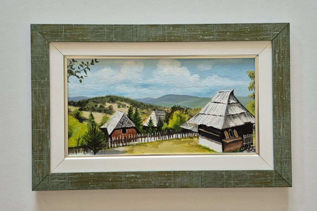 Oil on canvas - Small mountain village
