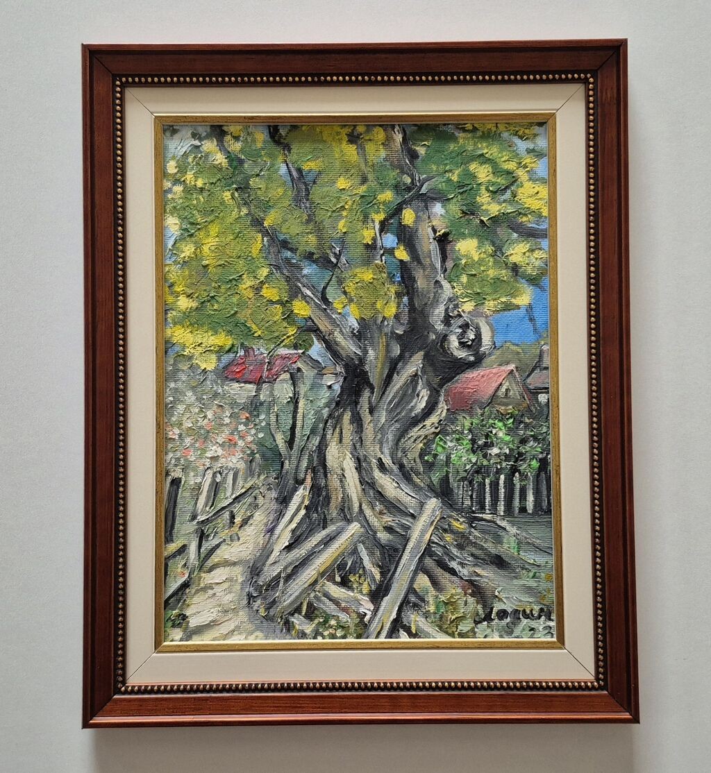 Oil on hardboard - Old Oak, beautiful painting
