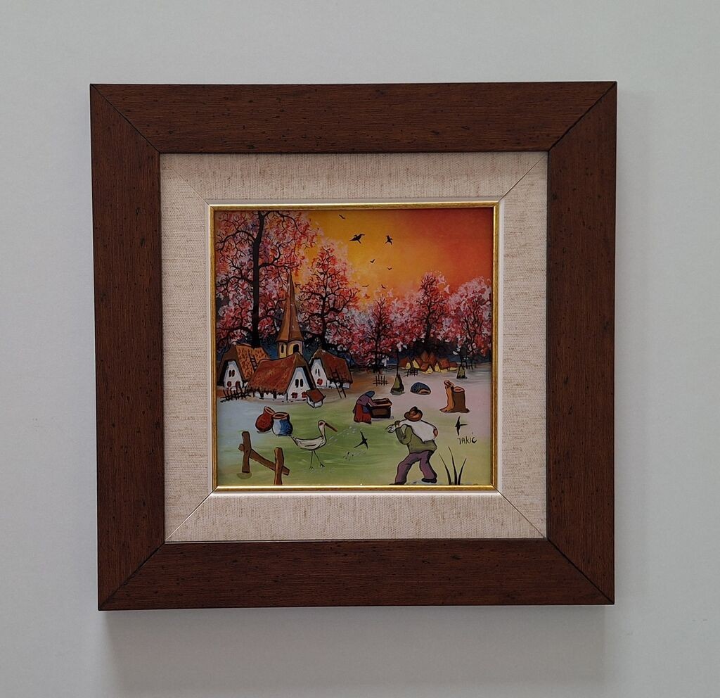 Naiva, oil on glass - Our little village