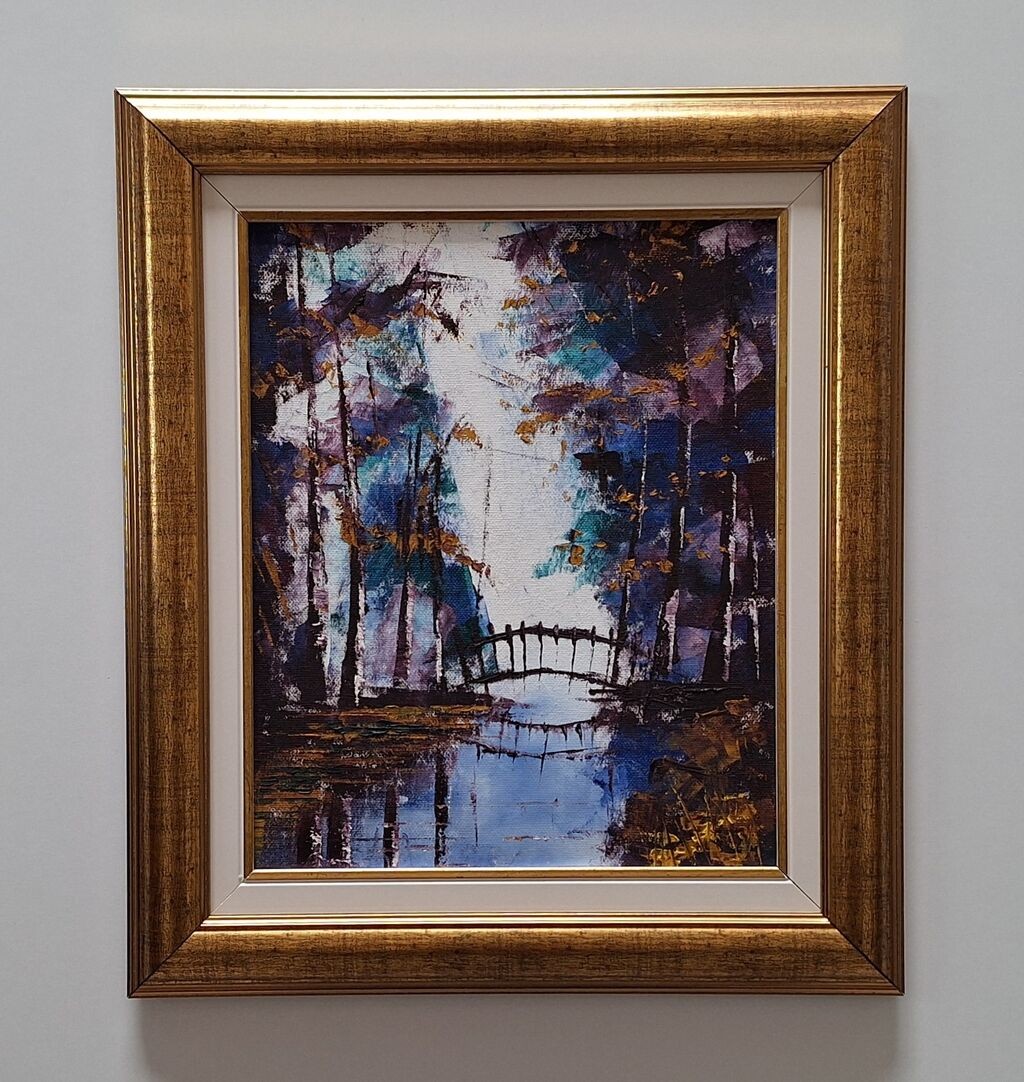 Oil on canvas - Small cupria in the forest