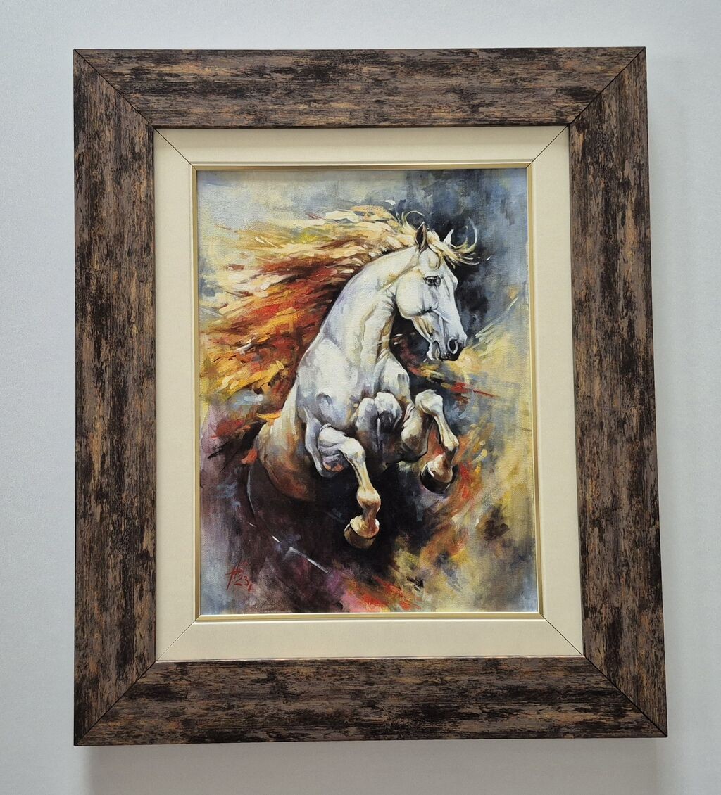 Oil on canvas - Phoenix horse, beautiful picture