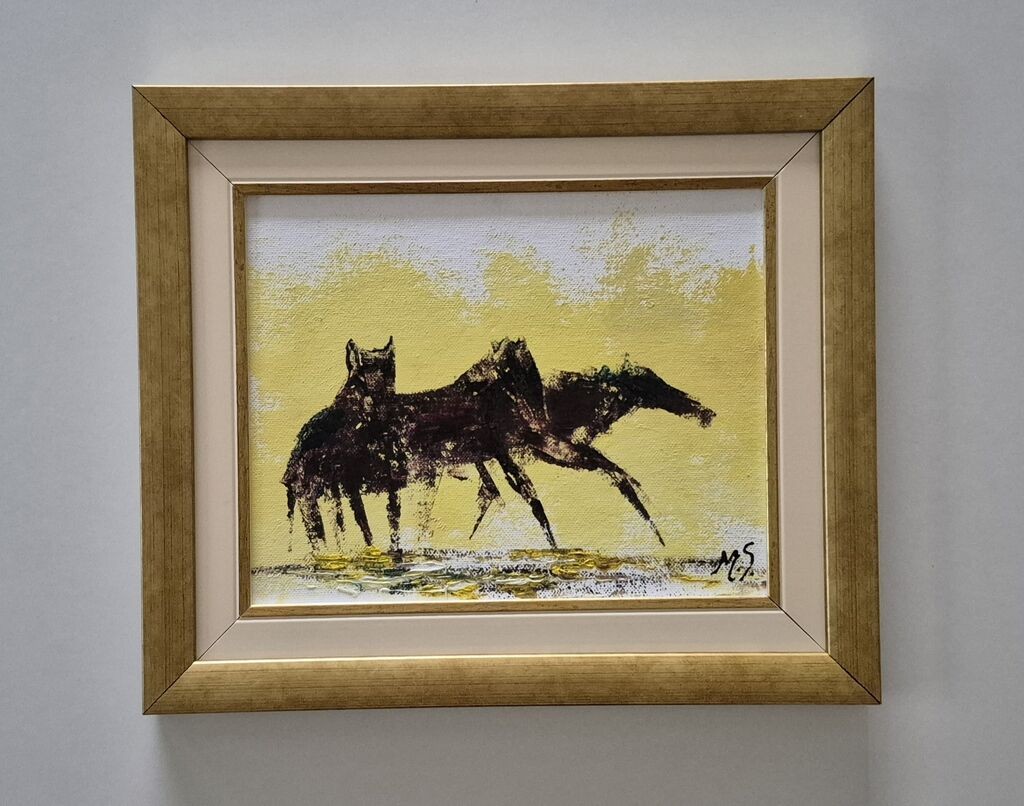 Oil on canvas - Small horse gallop