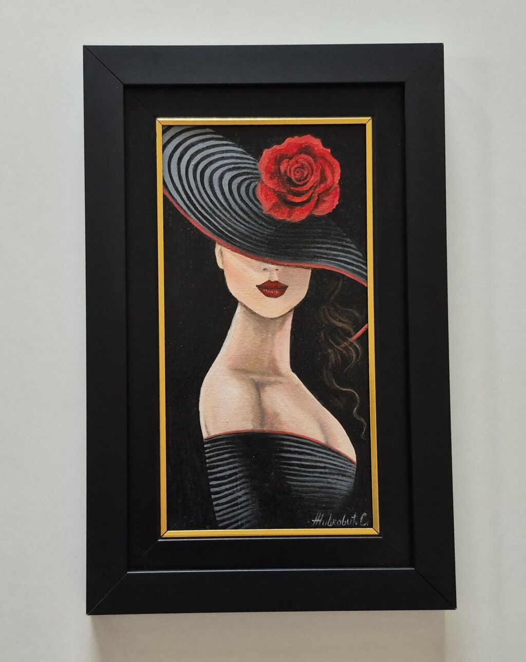 Oil on canvas - Lady, beautiful painting