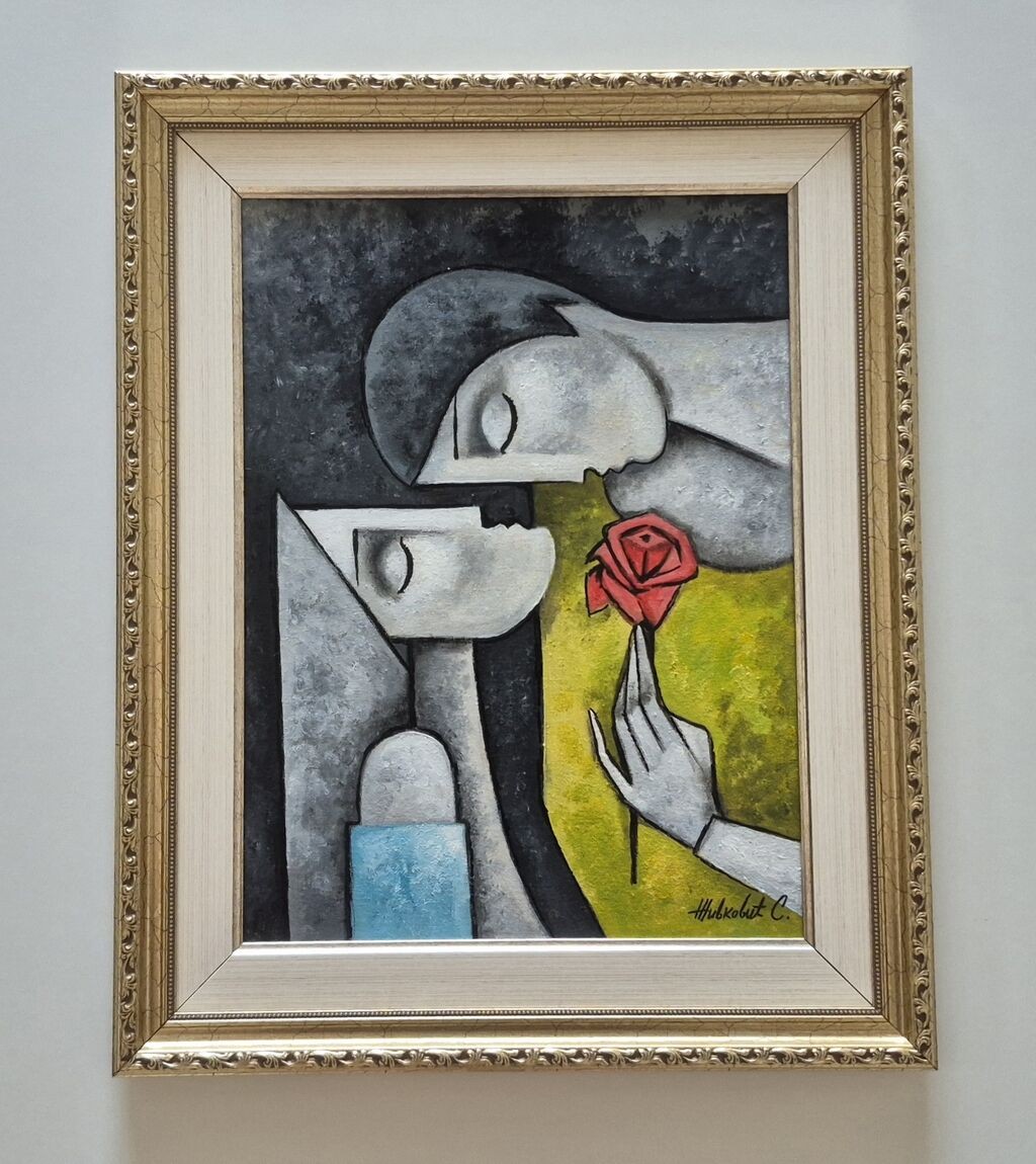 Oil on canvas - Courtship 2, beautiful painting