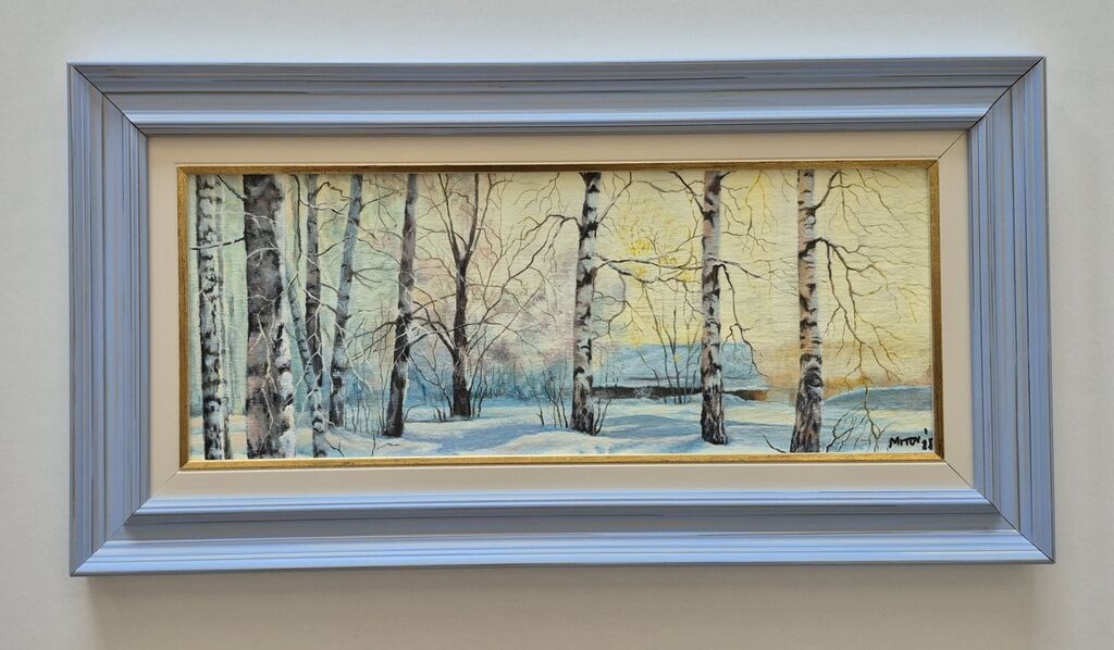 Oil on canvas - Long winter, beautiful picture