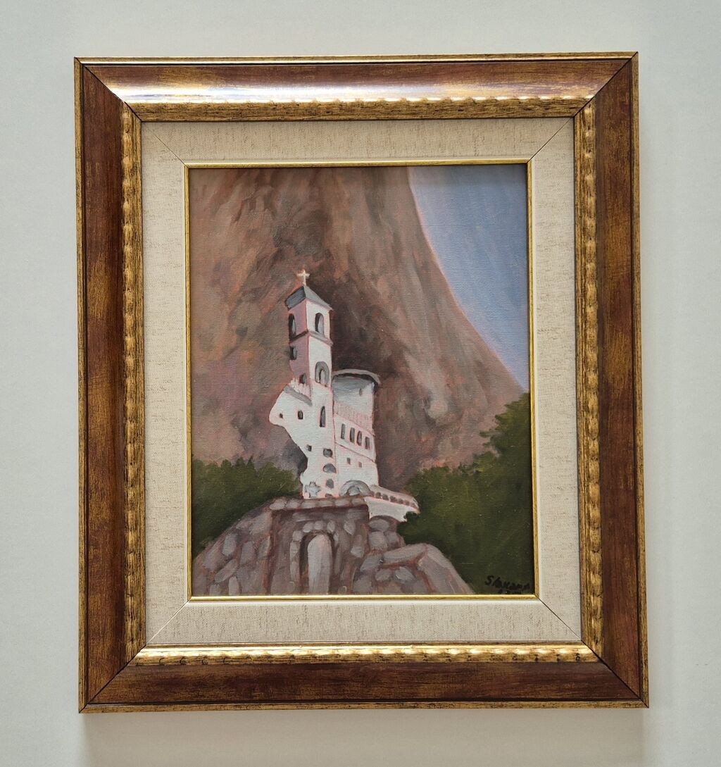 Oil on canvas - Ostrog Monastery, beautiful picture
