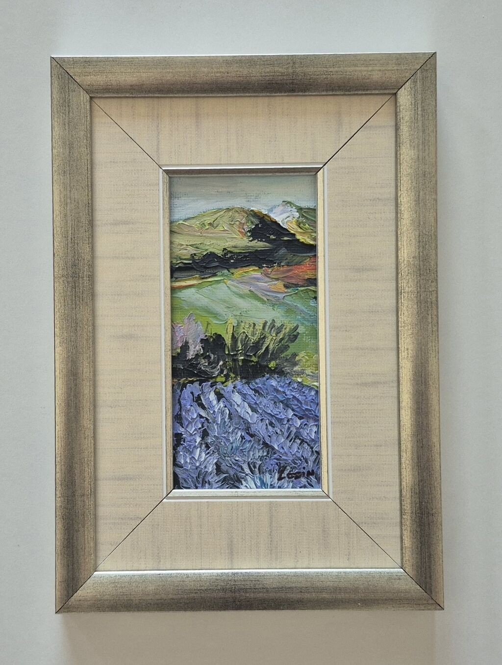 Oil on hardboard - Small landscape - Miniature