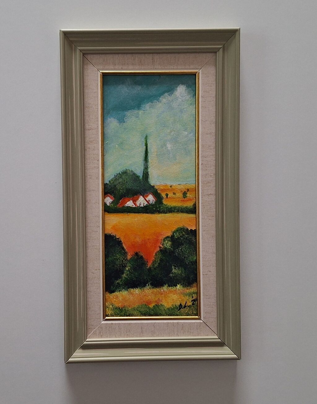 Oil on hardboard - Landscape 1 - miniature