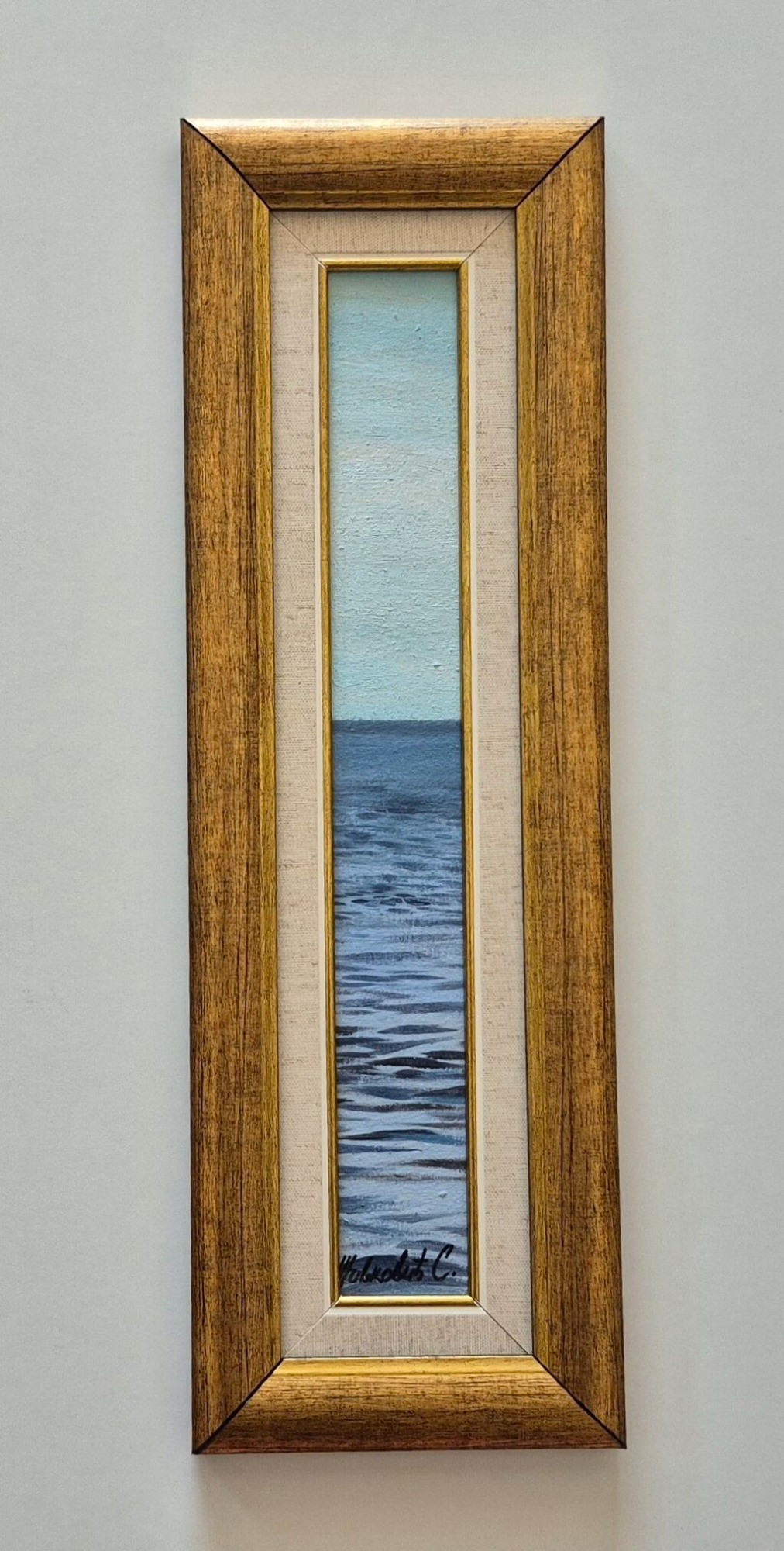 Oil on canvas - Sea - Miniature