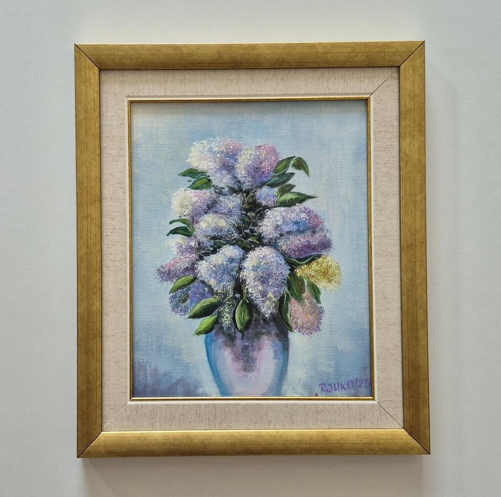 Oil on canvas - Lilacs, beautiful painting