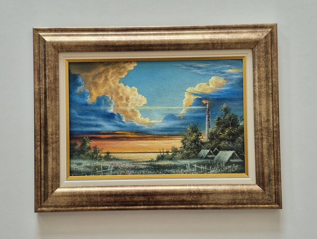 Oil on canvas - Lighthouse, beautiful painting