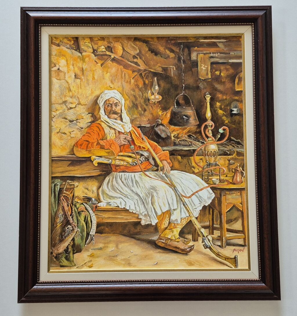 Ulje na platnu - Odmor basibozuka, po P Jovanovic