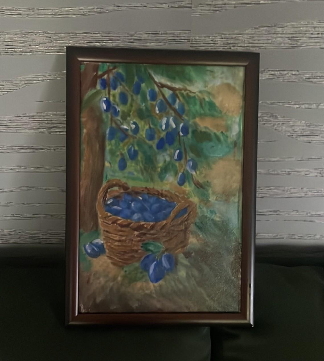 Basket of plums