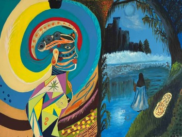 Girl in the night, painting Jelena Lukić
