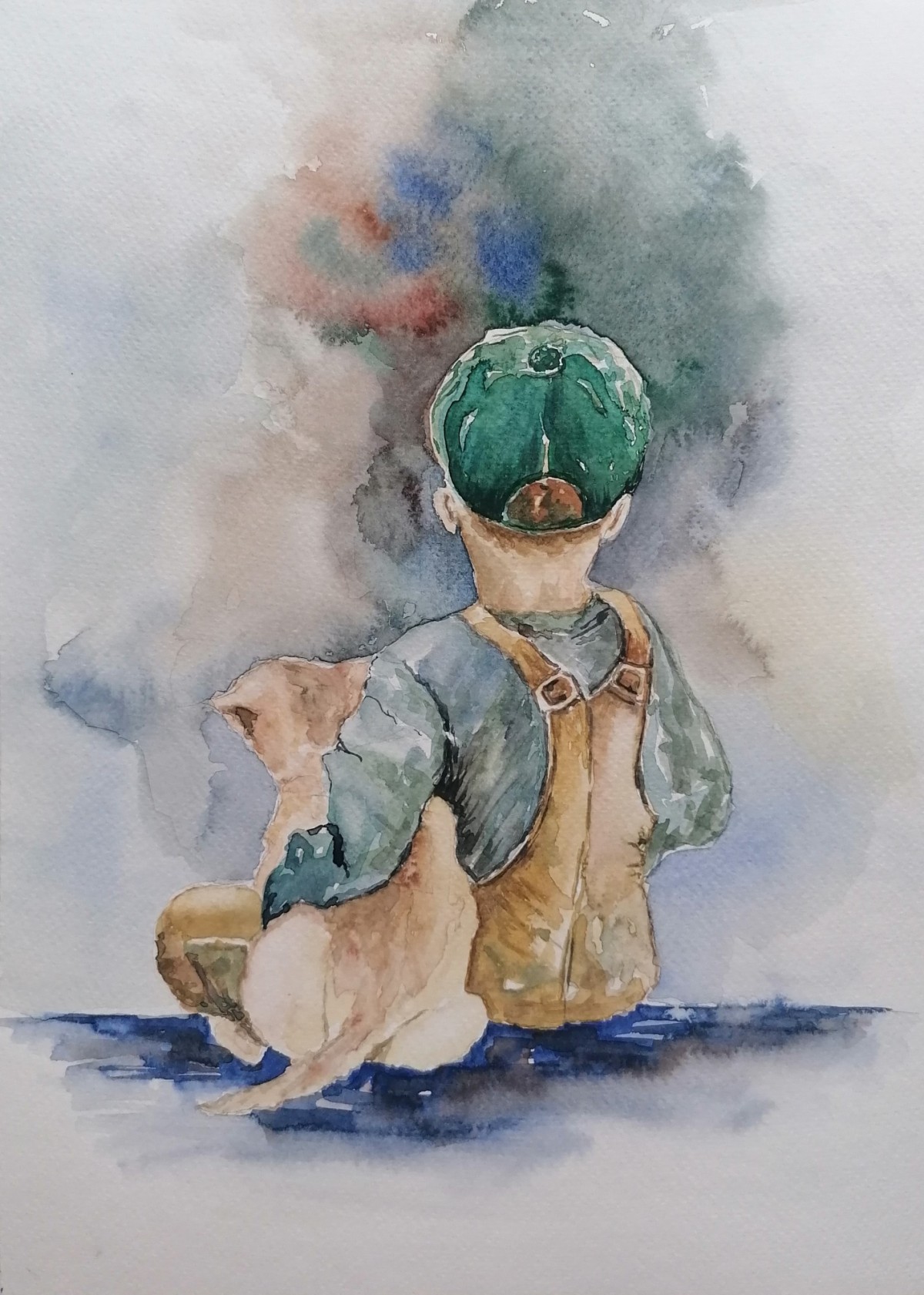 A boy and a dog