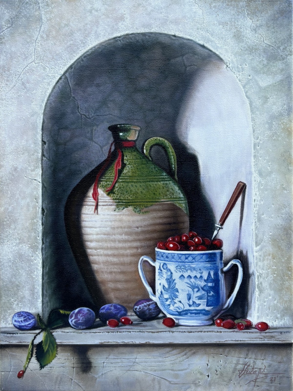 Cup and Plums
