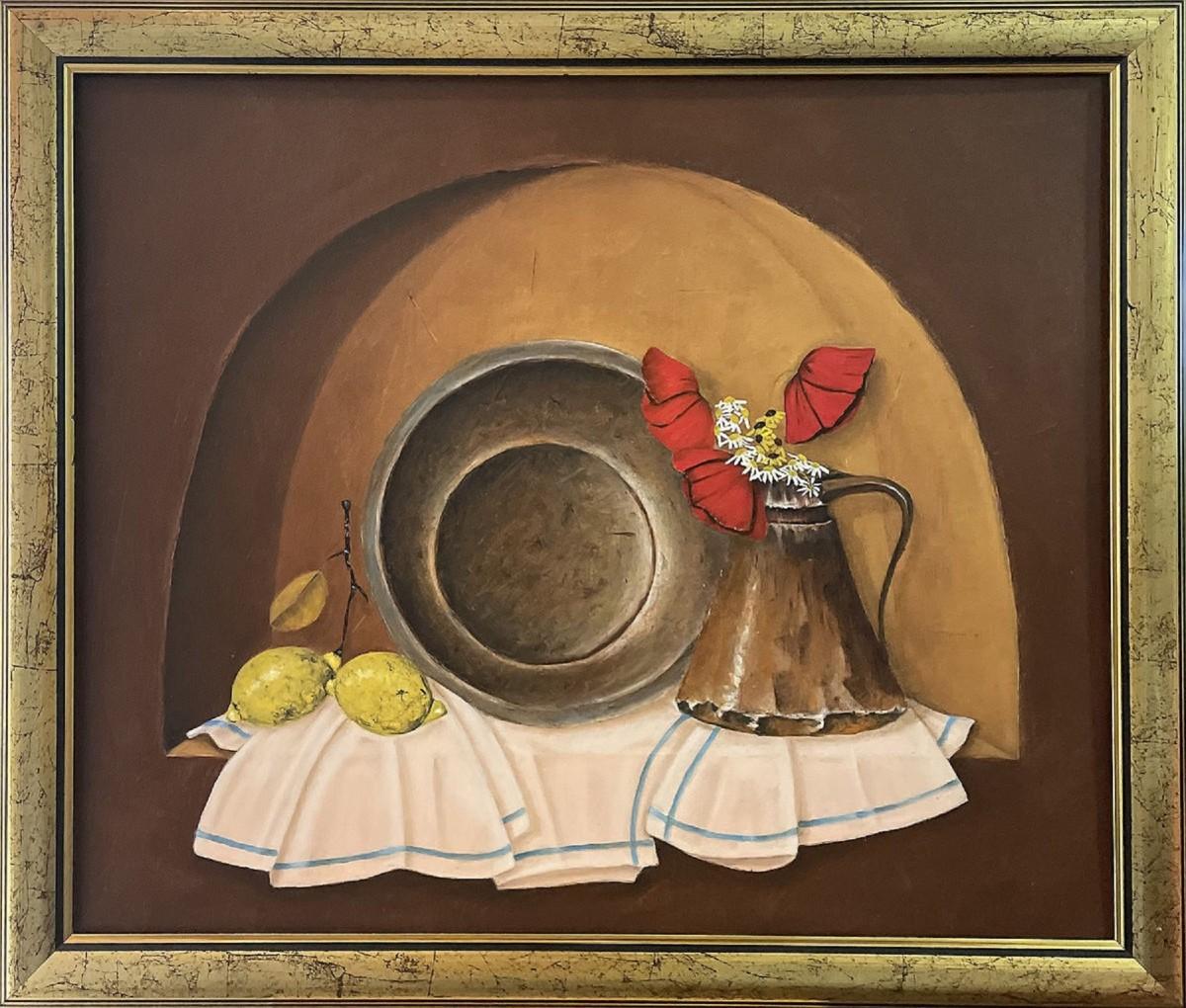 coffee pot with flovers